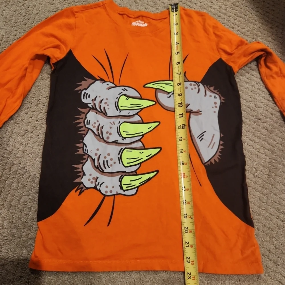 Orange Monster Claw Kids Shirt